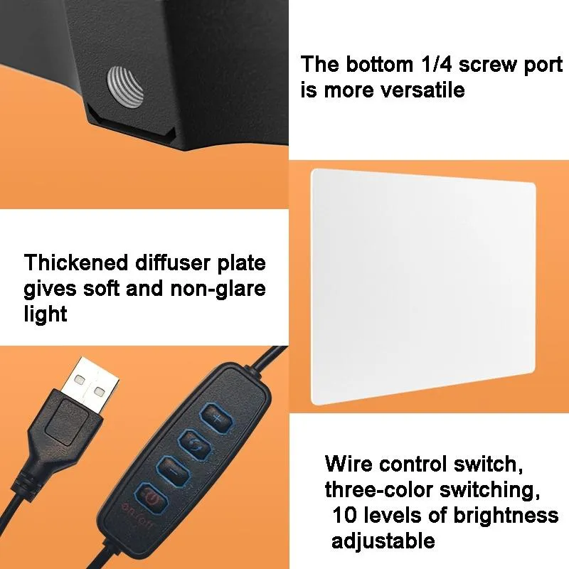 10 Flat-panel Live Fill Light - Adjustable 3000-6500k Temperature