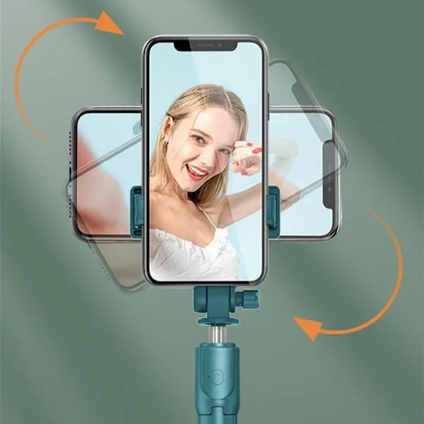 2022 New Version Selfie Stick Tripod, 2 Styles (with led light or without light) Wireless Bluetooth Selfie Stick Retractable Mobile Phone Bracklet Tripod Stand with Remote Controller