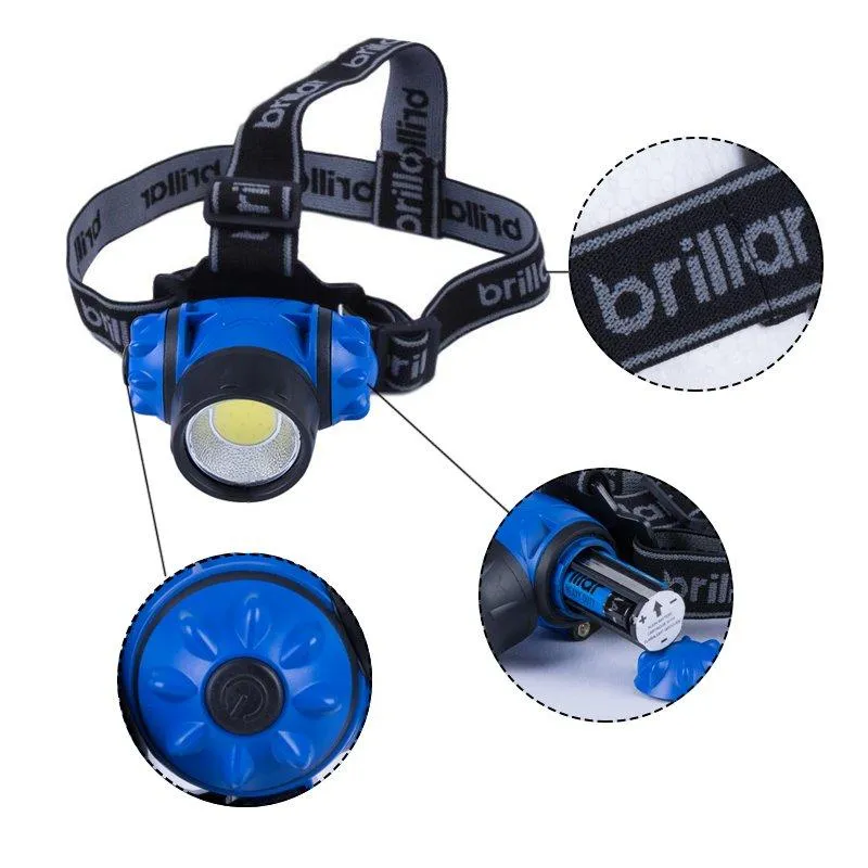 3 Mode Headlamp with COB LED Technology | Black/Blue