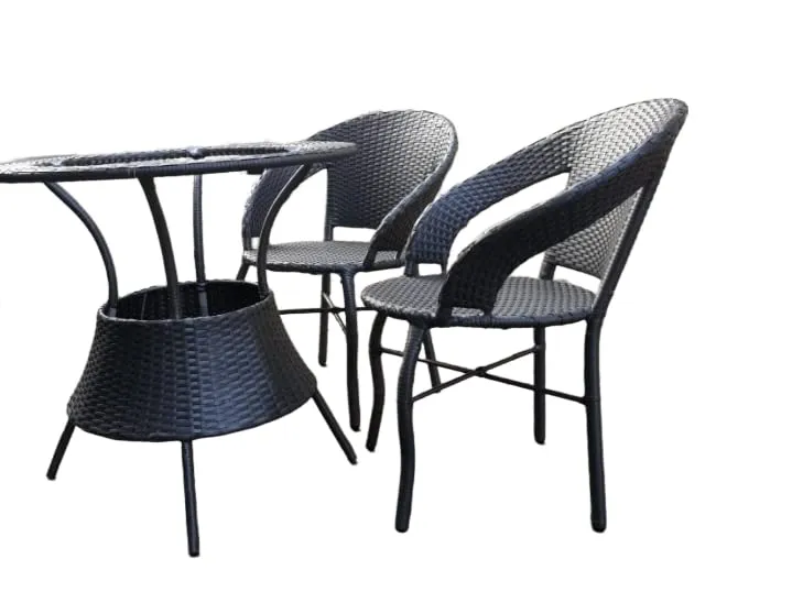 ART GHAR Rattan Seating Chair with Table Set || Both Indoor and Outdoor Use || Antique Tea/Coffee Table Furniture Set || 2 Chair and 1 Table Set for Balcony, Backyard & Garden(ART04)