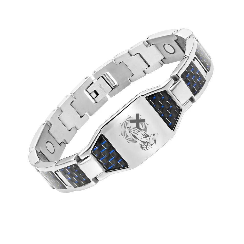 Carbon Fiber Titanium Steel Bracelet Magnet