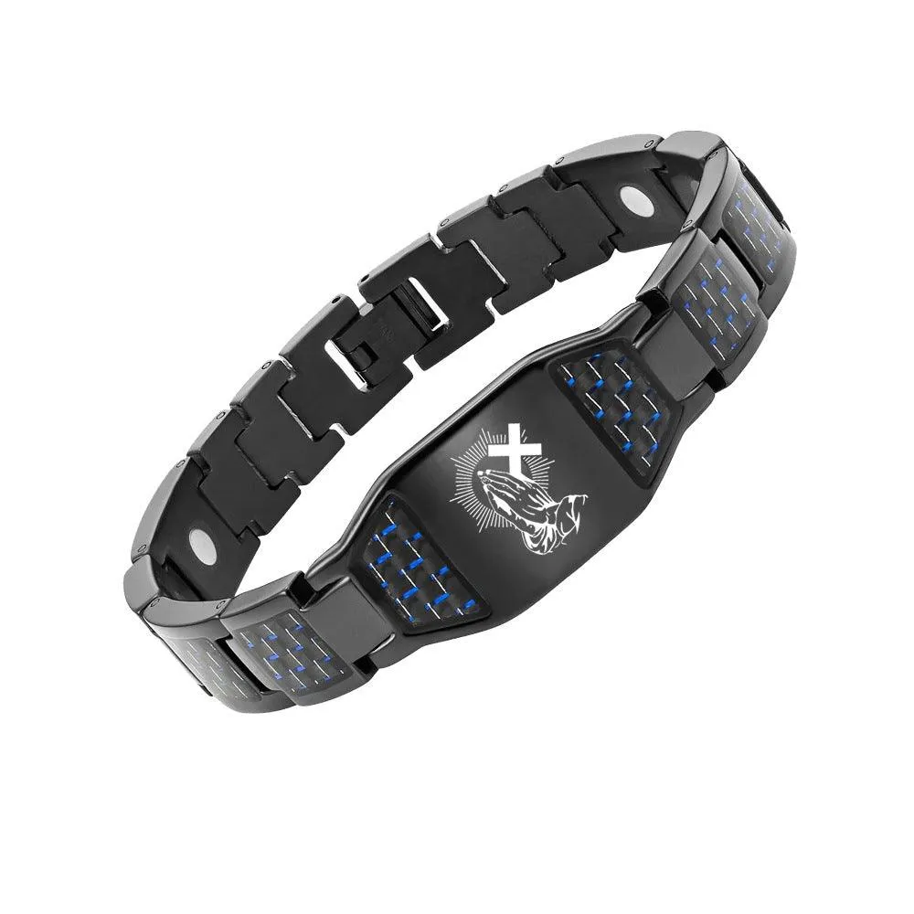 Carbon Fiber Titanium Steel Bracelet Magnet