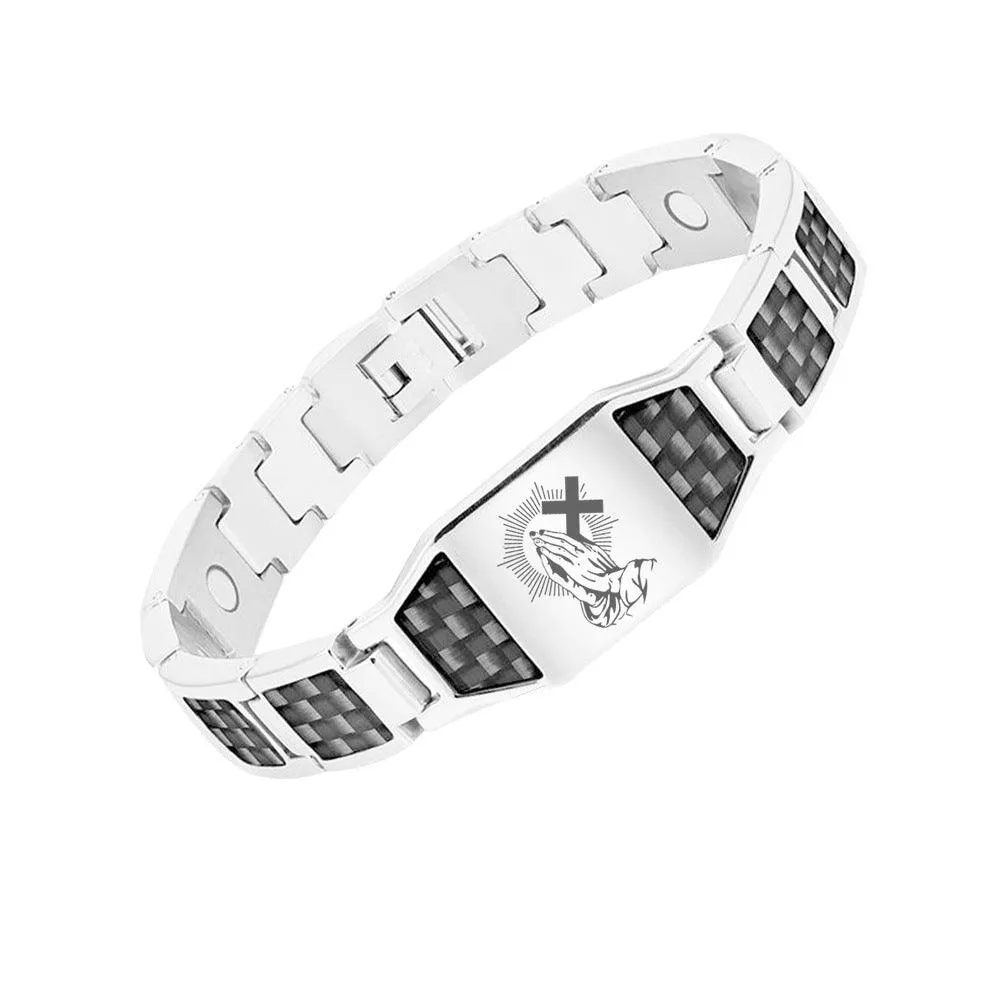 Carbon Fiber Titanium Steel Bracelet Magnet