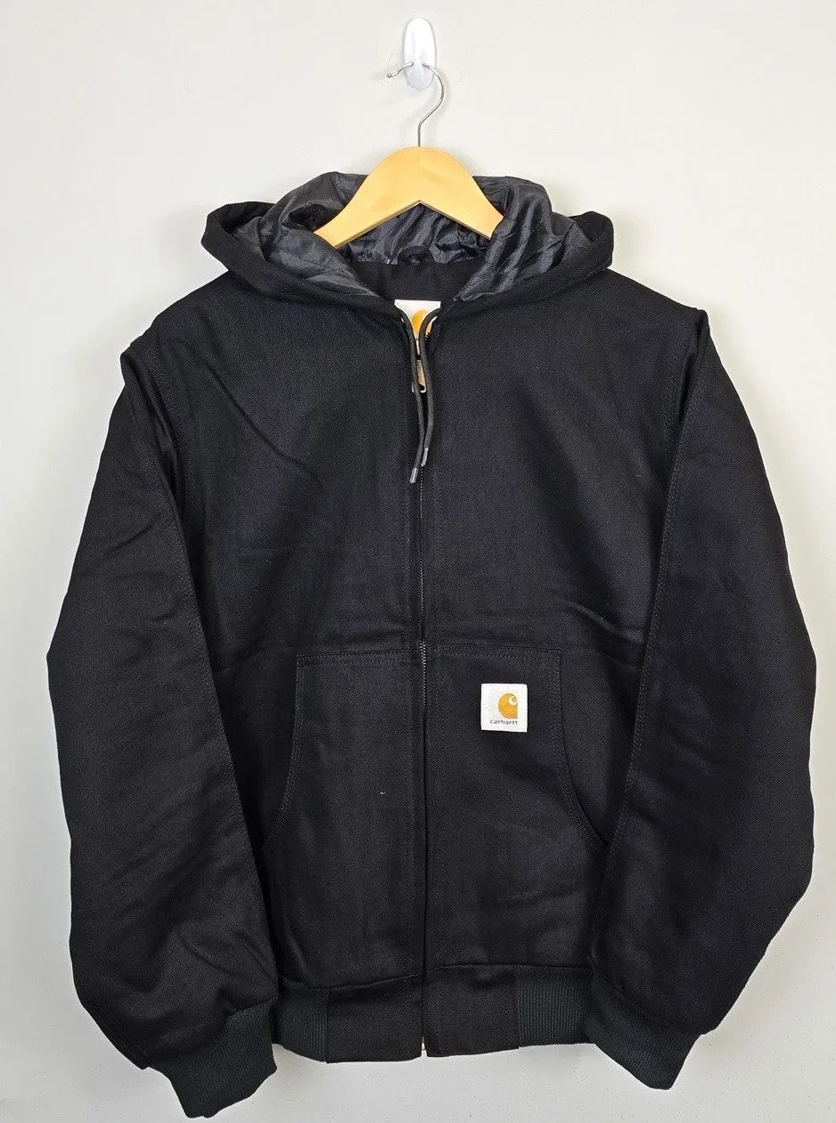 Carhartt Reworked Jacket Men's Black Long Sleeve Hooded Full Zip (Sizes Available)