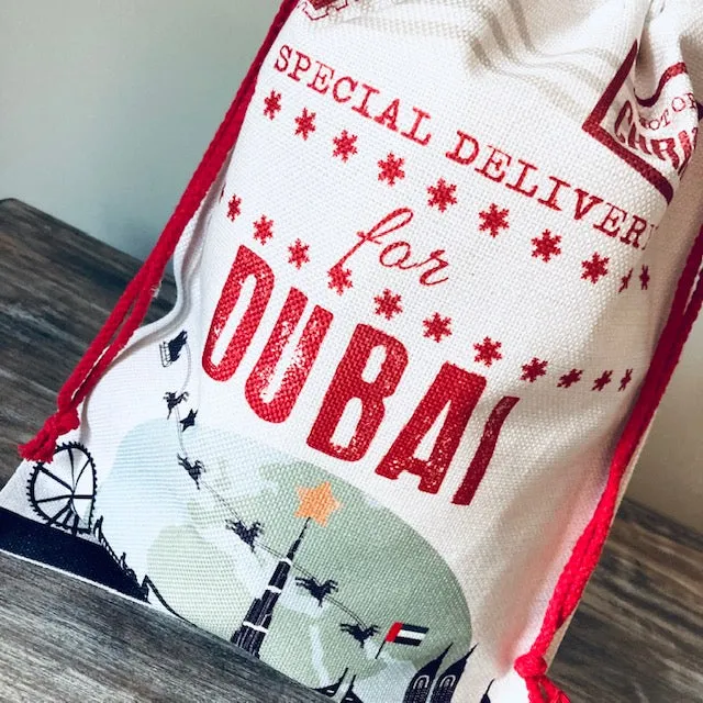 Dubai Skyline Santa Sack - Non-personalised & personalised