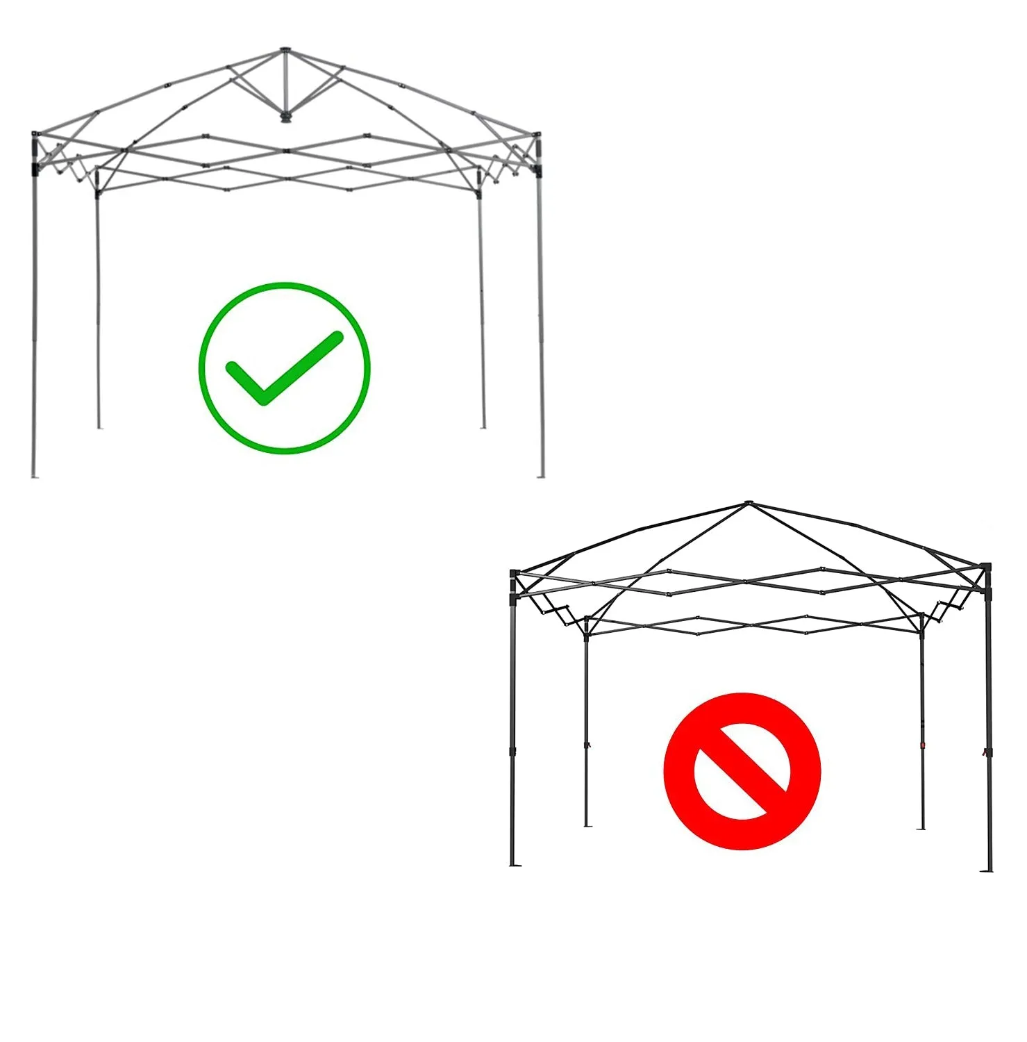 for Quik Shade Expedition EX100 One Push 10 x 10 Straight Leg Lower Peak Truss BAR with Support Canopy Replacement Parts