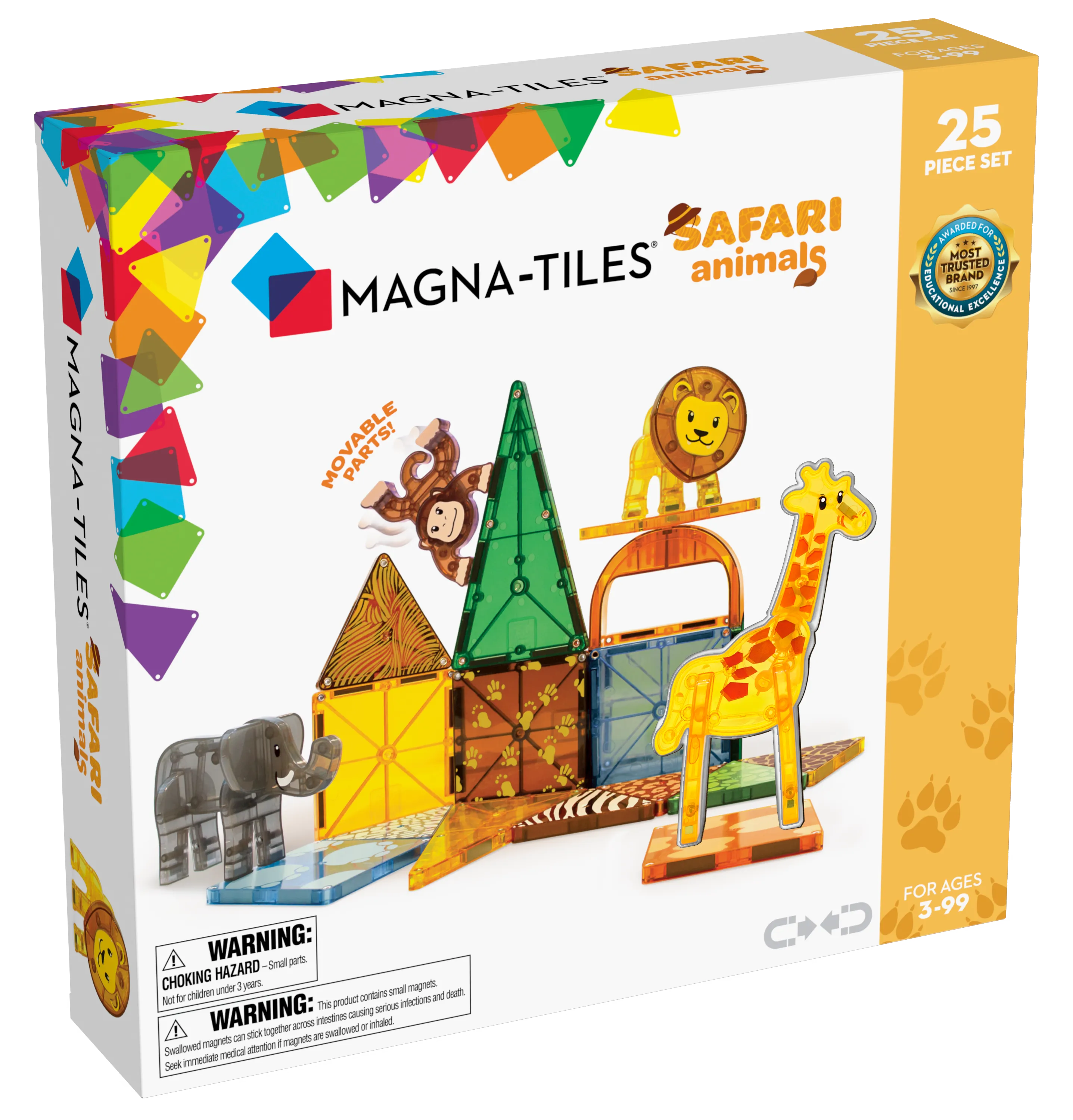 MAGNA-TILES Safari Animals - 25 Pieces