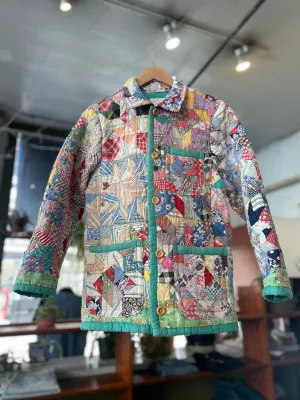Vintage Quilt Chore Jacket - Pointed Star - Small