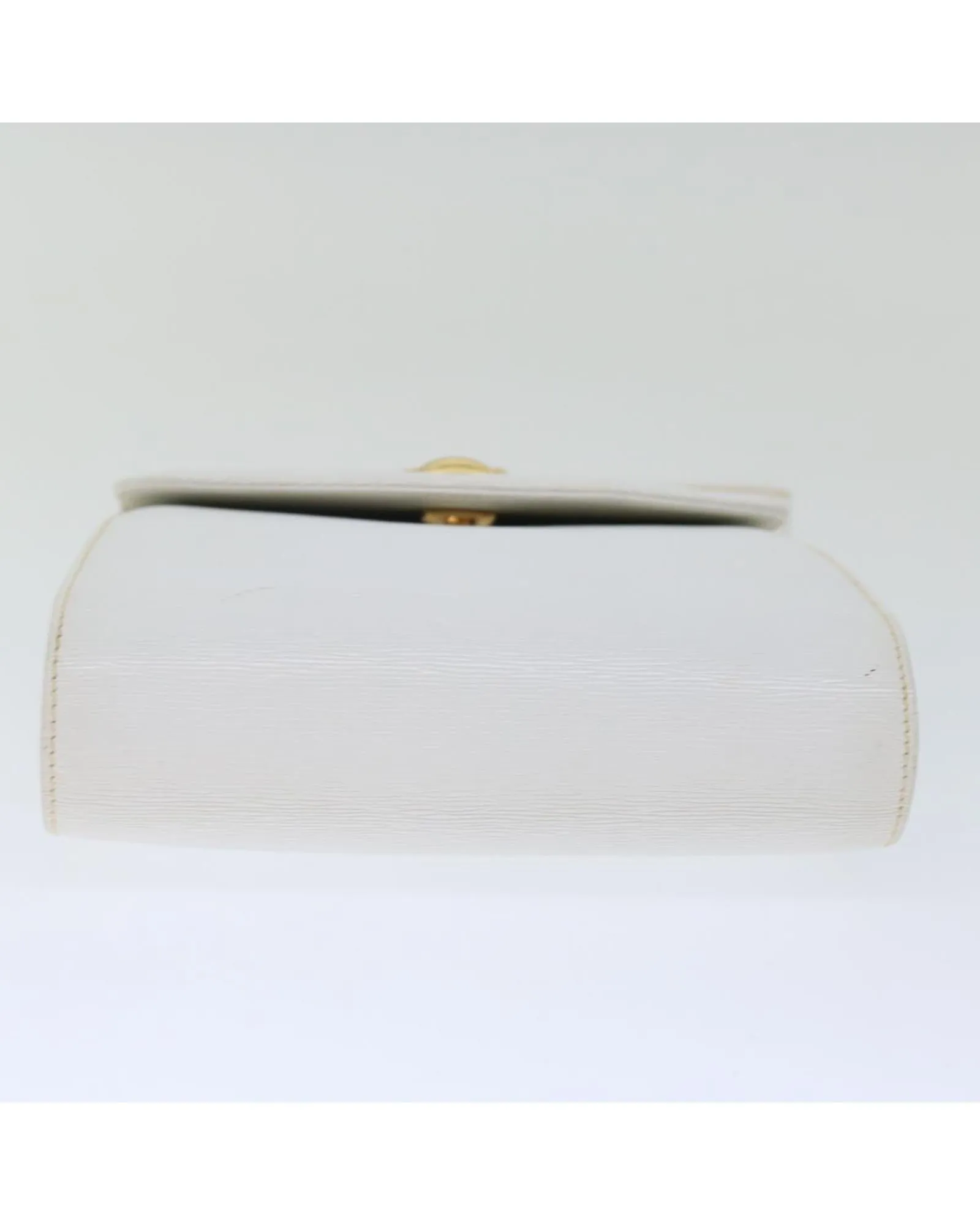 Vintage White Leather Chain Shoulder Bag by Chloe